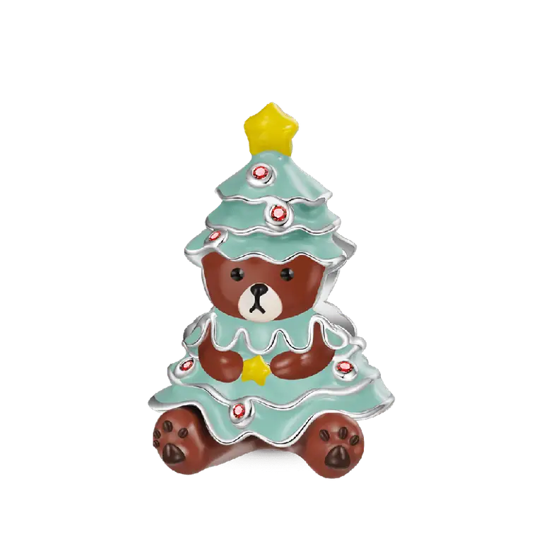Gnoce Cute Bear Christmas Tree Charm