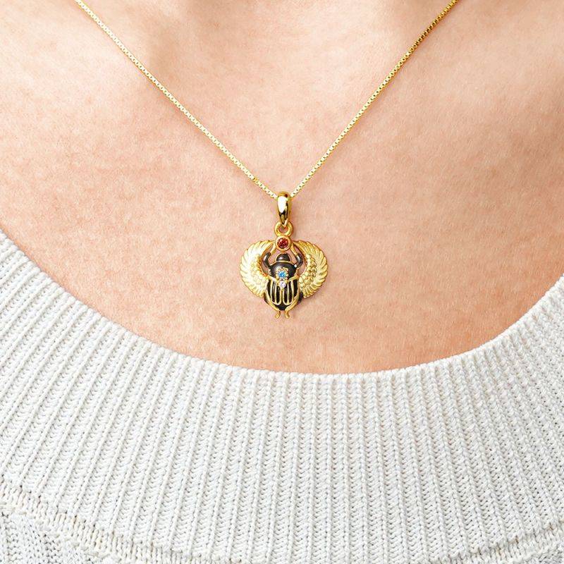 Gnoce Amulet Scarab Necklaces
