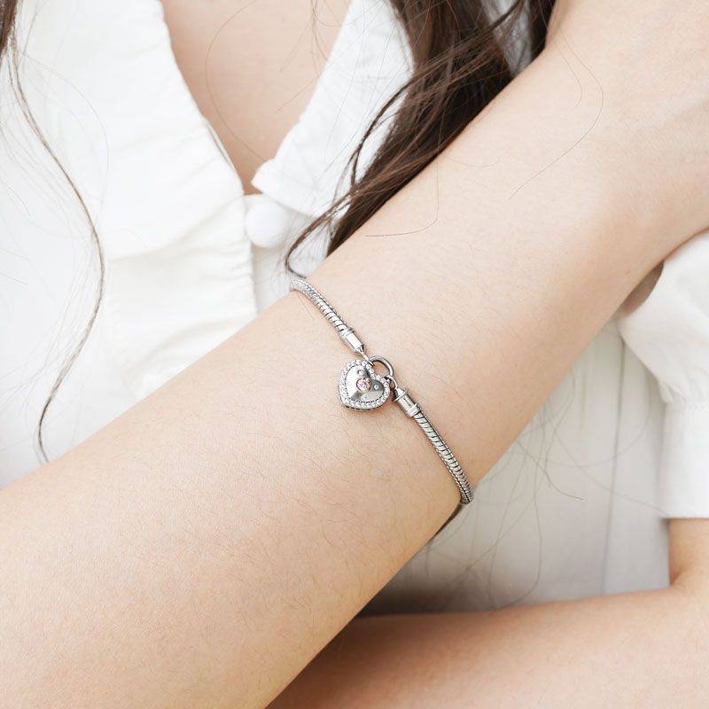 Heart Lock Bracelets S925 Silver