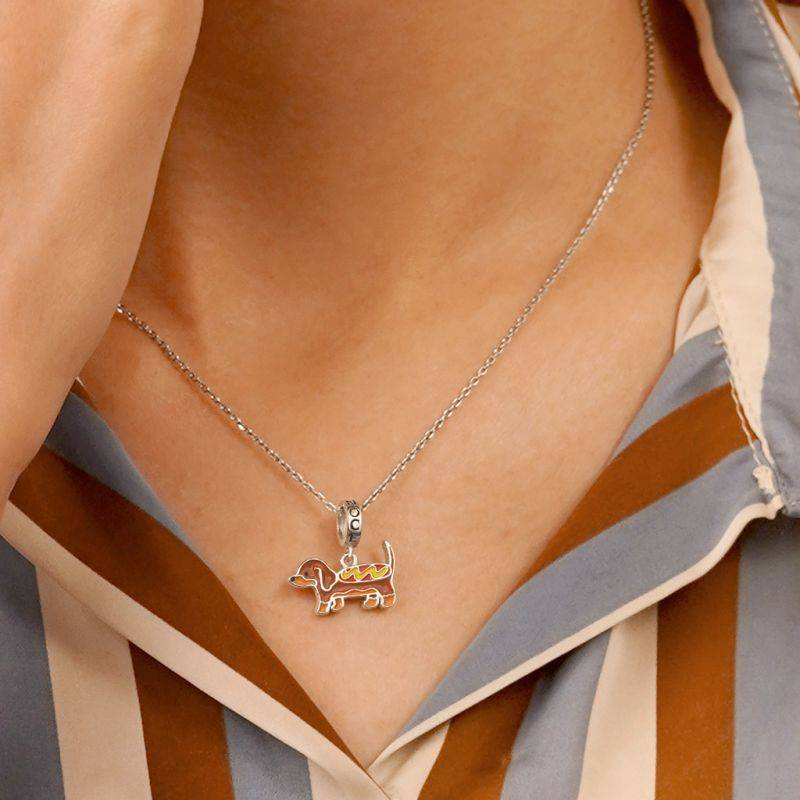 Gnoce Dachshund Pendant Dangle Charm