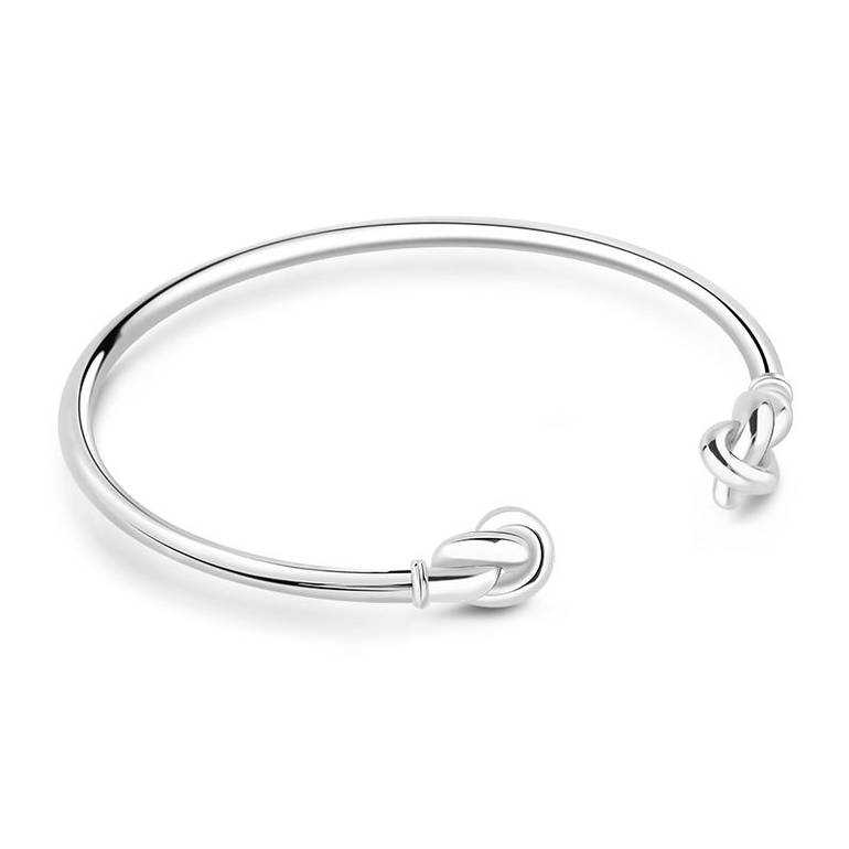 Double Knot Bracelets Designed Bangle S925 Silver