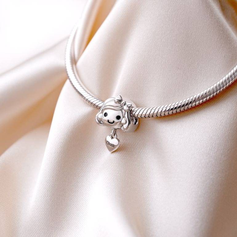 Gnoce Love Little Girl Engravable Charm