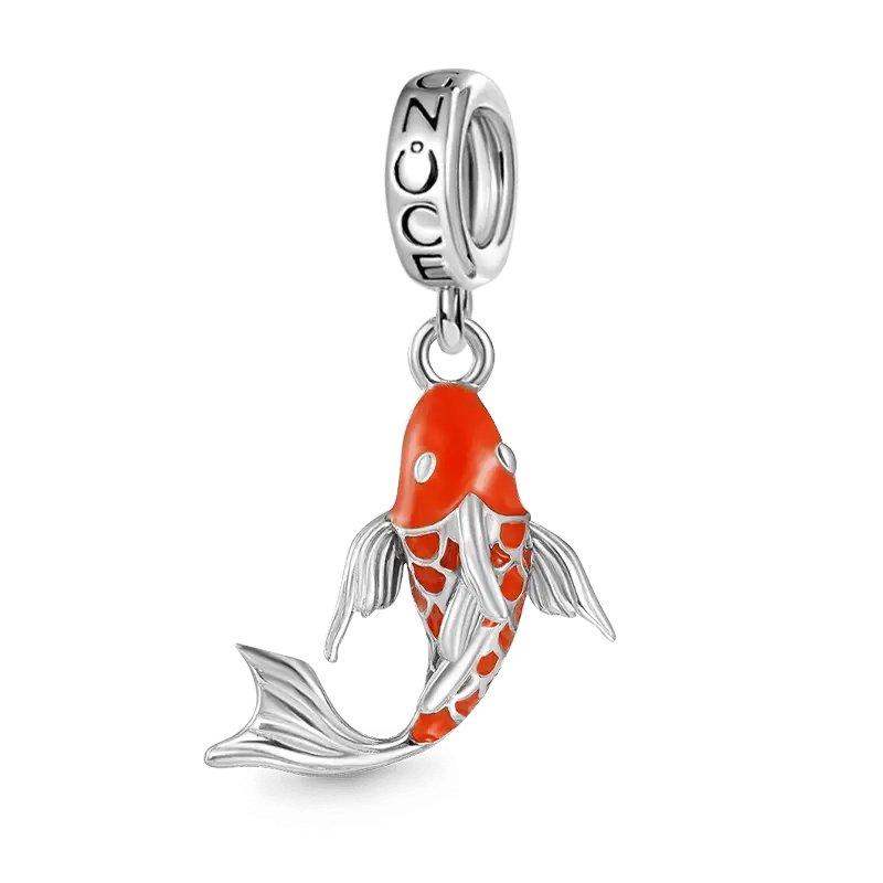 Gnoce Lucky Carp Fish Pendant Dangle Charm