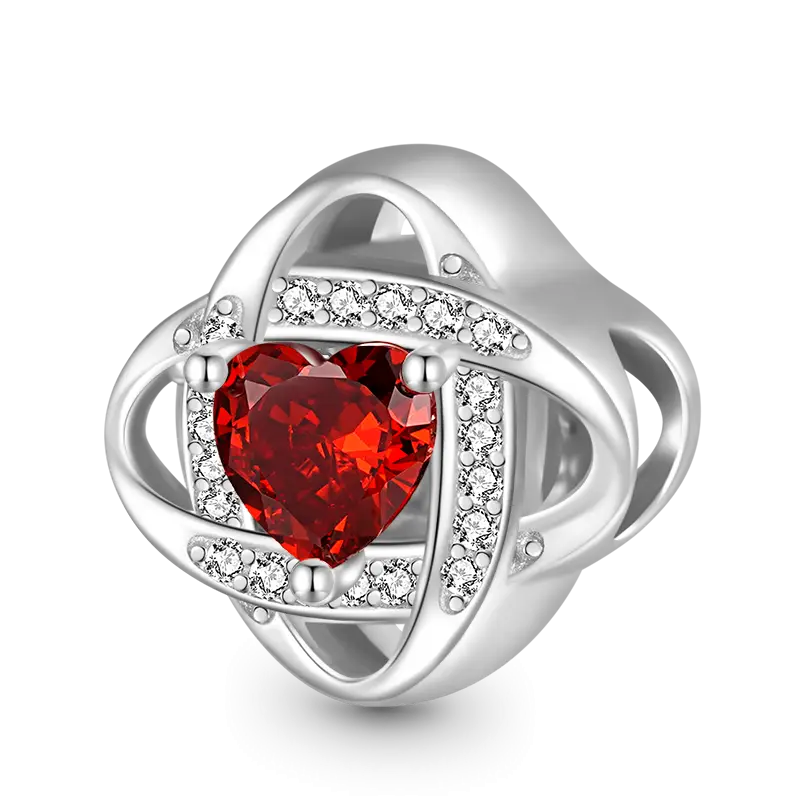 Gnoce Lucky Knot Birthstone Charm