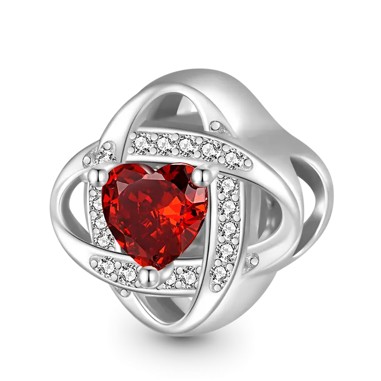 Gnoce Lucky Knot Birthstone Charm