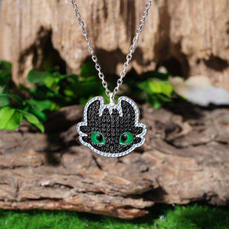 Gnoce Smiling Toothless Head Necklaces