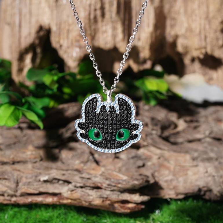 Gnoce Smiling Toothless Head Necklaces