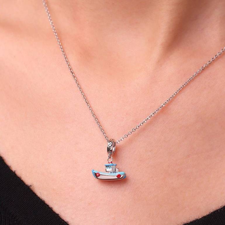 Gnoce Miniature Fishing Boat Pendant Dangle Charm