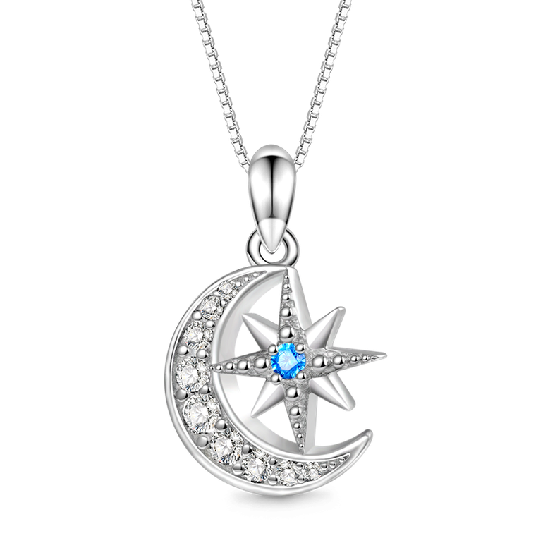 Gnoce Galaxy Moon & Star Necklaces