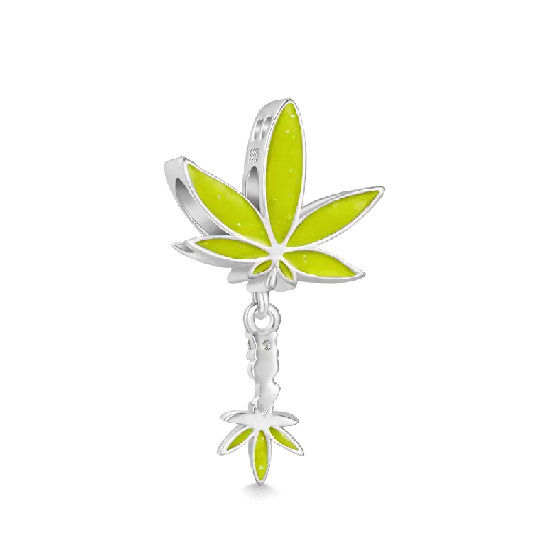 Gnoce Green Plant Pot Leaf Charm