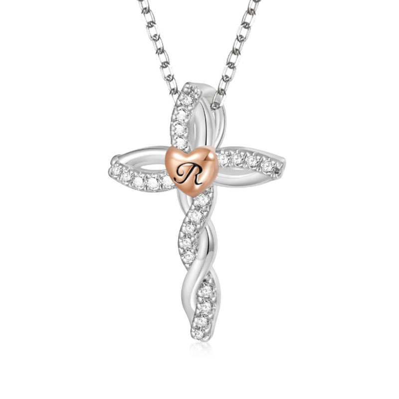 Gnoce Retro Diamonds Cross Necklaces