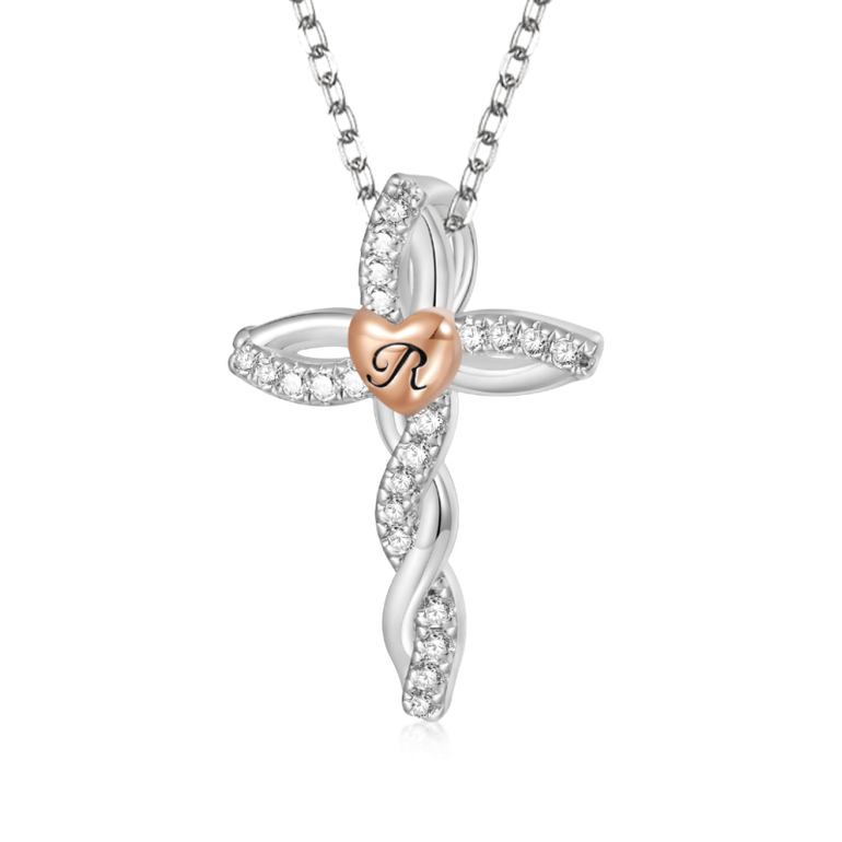 Gnoce Retro Diamonds Cross Necklaces
