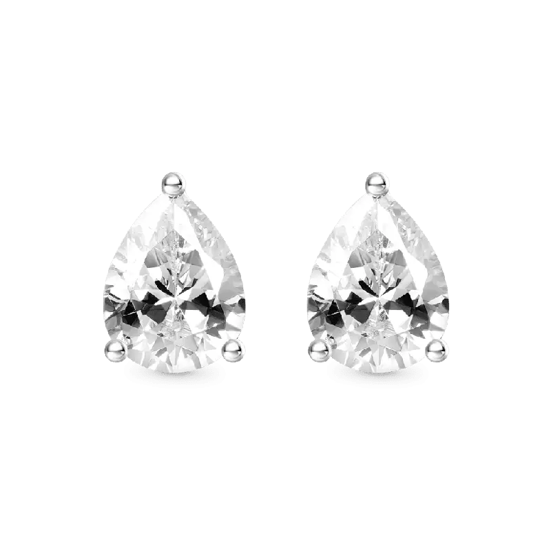 Gnoce Pear Cut Twisted Rope Studs Earrings