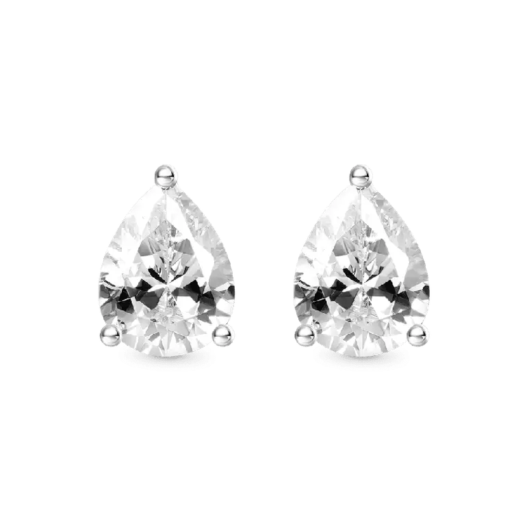 Gnoce Pear Cut Twisted Rope Studs Earrings