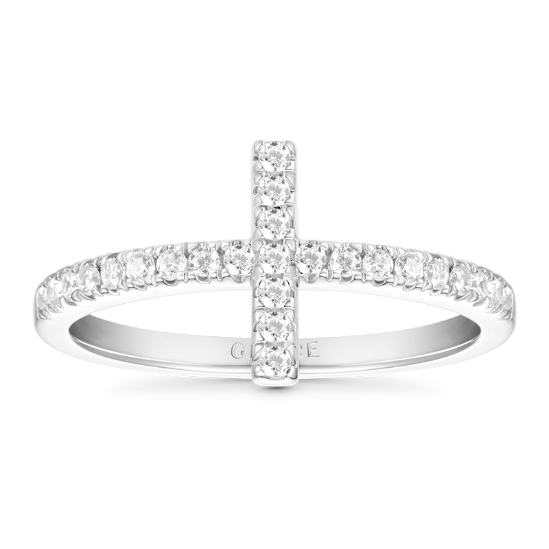 Gnoce Eternity Cross Ring