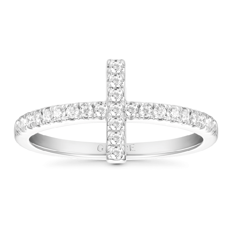 Gnoce Eternity Cross Ring
