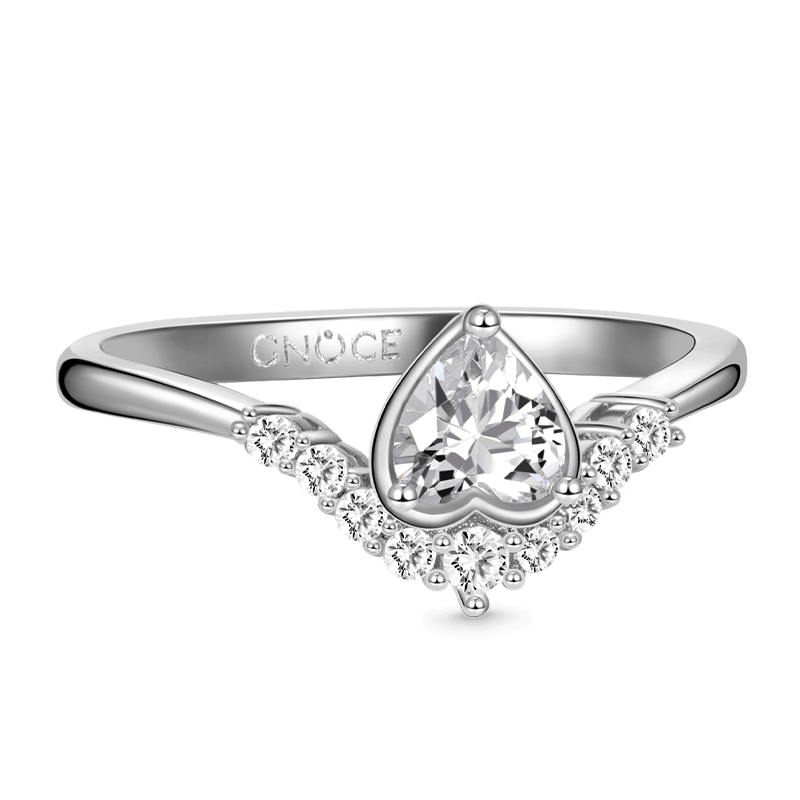 Gnoce Vintage Heart Cut V Shape Ring