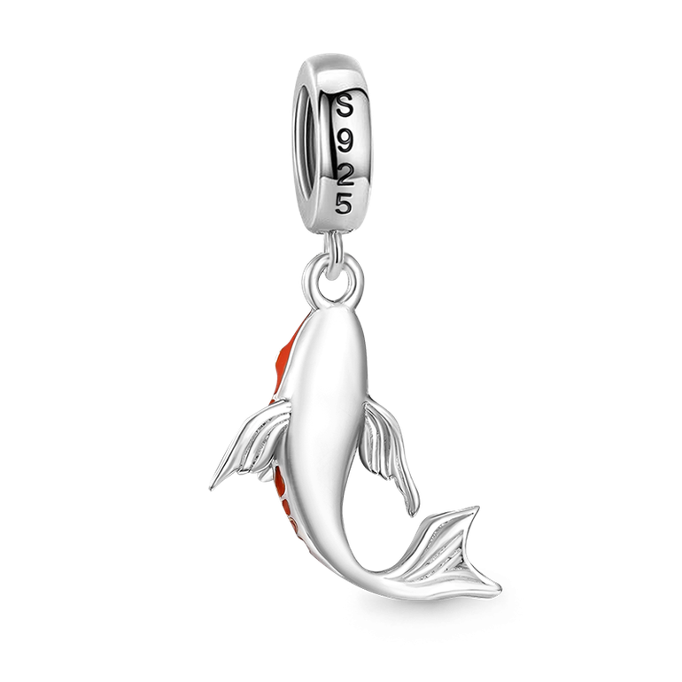 Gnoce Lucky Carp Fish Pendant Dangle Charm