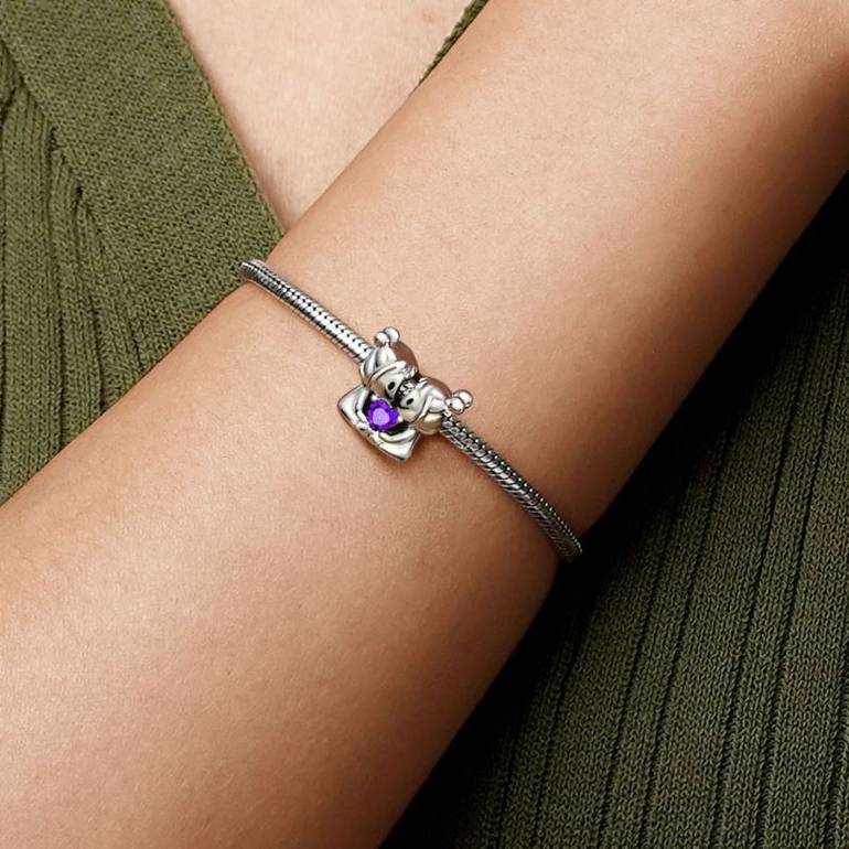 Gnoce Gemini Zodiac Sign Embraces Heart Gem Charm