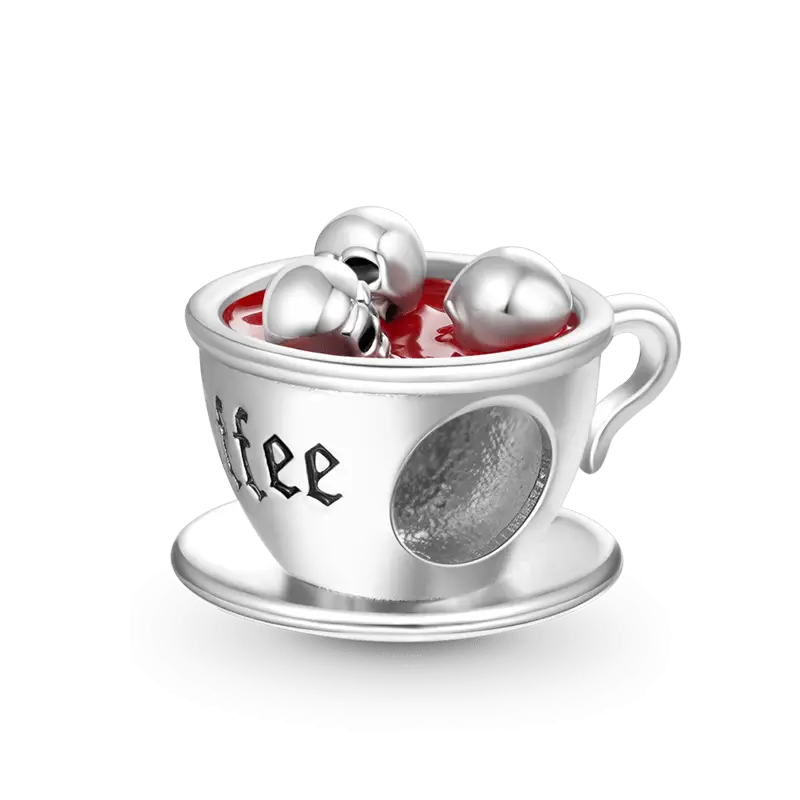 Gnoce Skull Coffee Cup Charm