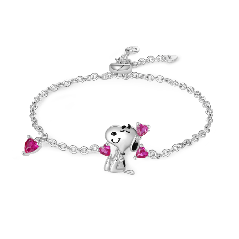 Gnoce Peanuts Snoopy Love Heart Adjustable Bracelets