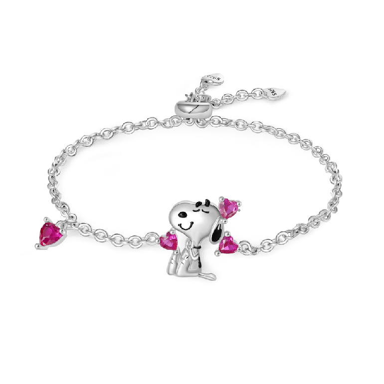 Gnoce Peanuts Snoopy Love Heart Adjustable Bracelets