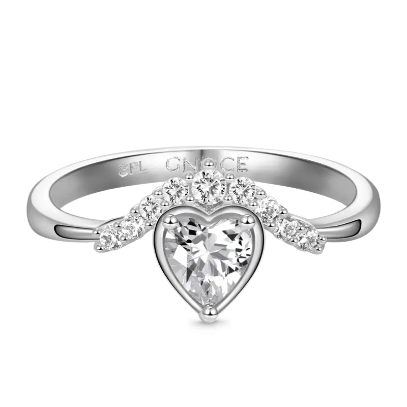 Gnoce Vintage Heart Cut V Shape Ring