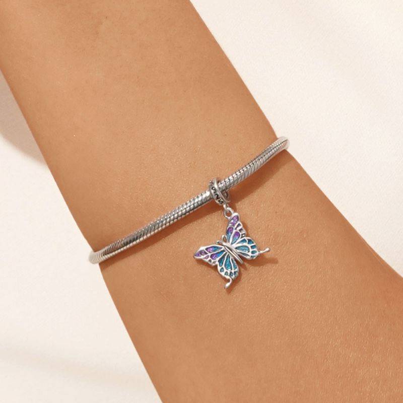 Gnoce Blue-violet Butterfly Pendant Dangle Charm