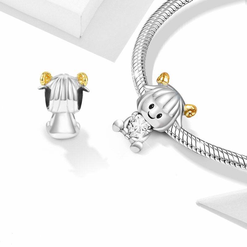 Gnoce Aries Zodiac Sign Embraces Heart Gemstone Charm
