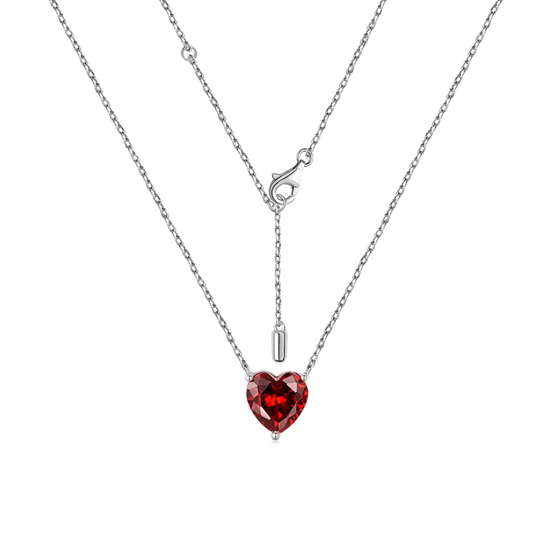 Gnoce Birthstone Heart Necklaces