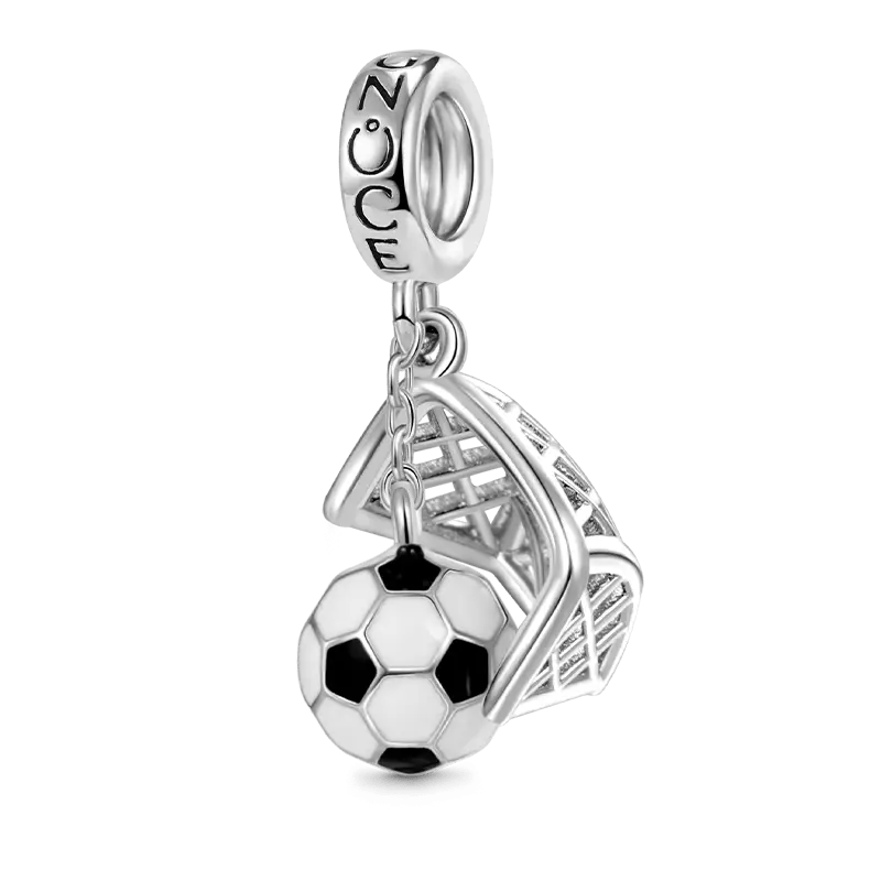 Gnoce Football Competition Shot Pendant Dangle Charm