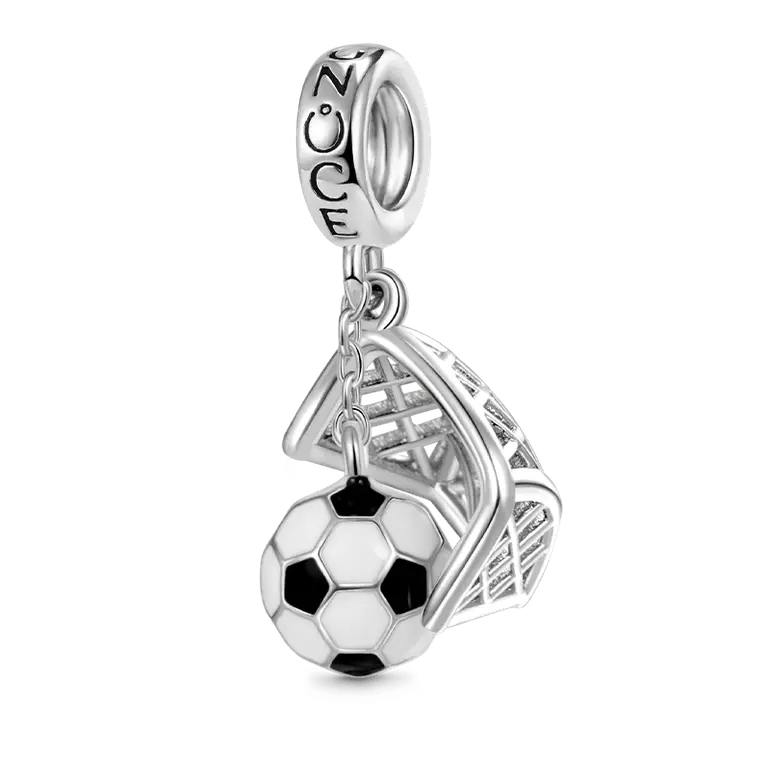 Gnoce Football Competition Shot Pendant Dangle Charm