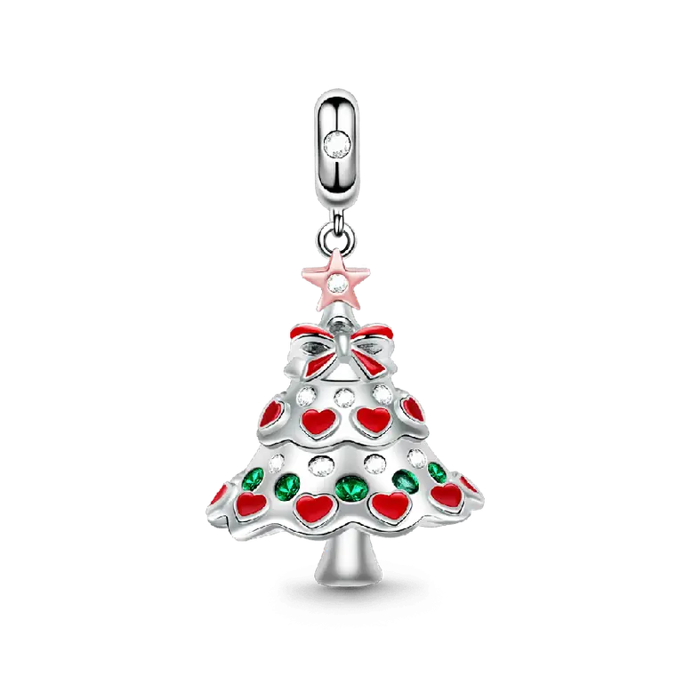 Christmas Tree Charm Pendant S925 Silver For Gift