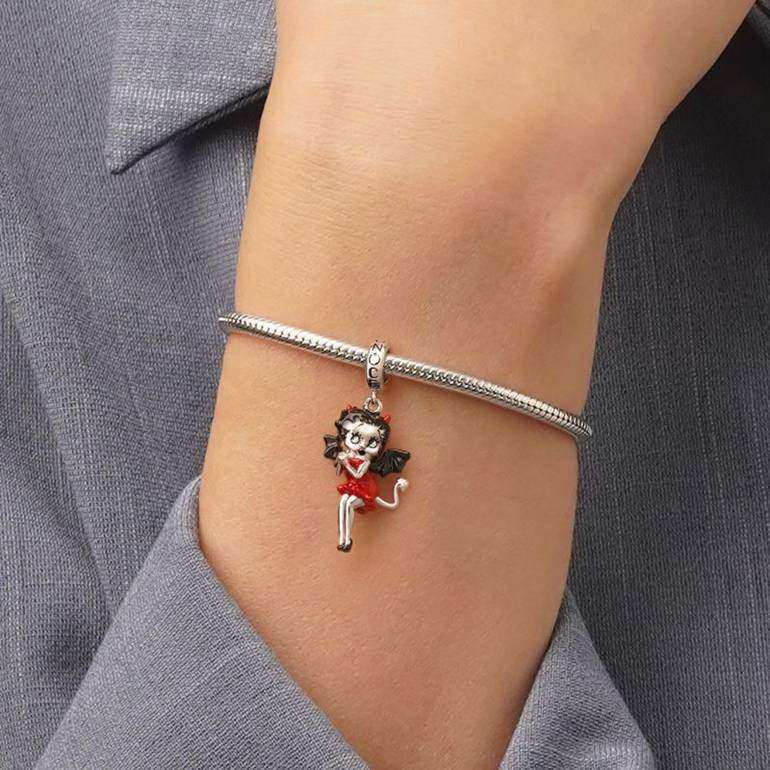 Gnoce Halloween Little Devil Betty Boop Pendant Dangle Charm