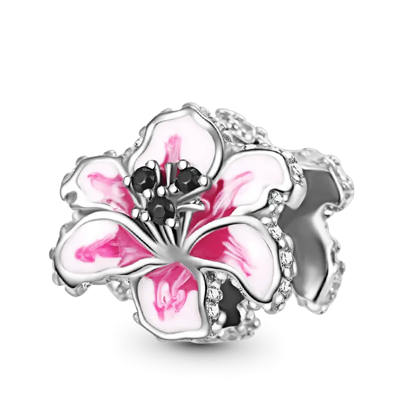 Gnoce Pink Lily Flower Charm