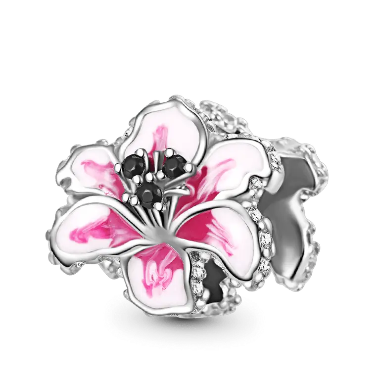 Gnoce Pink Lily Flower Charm