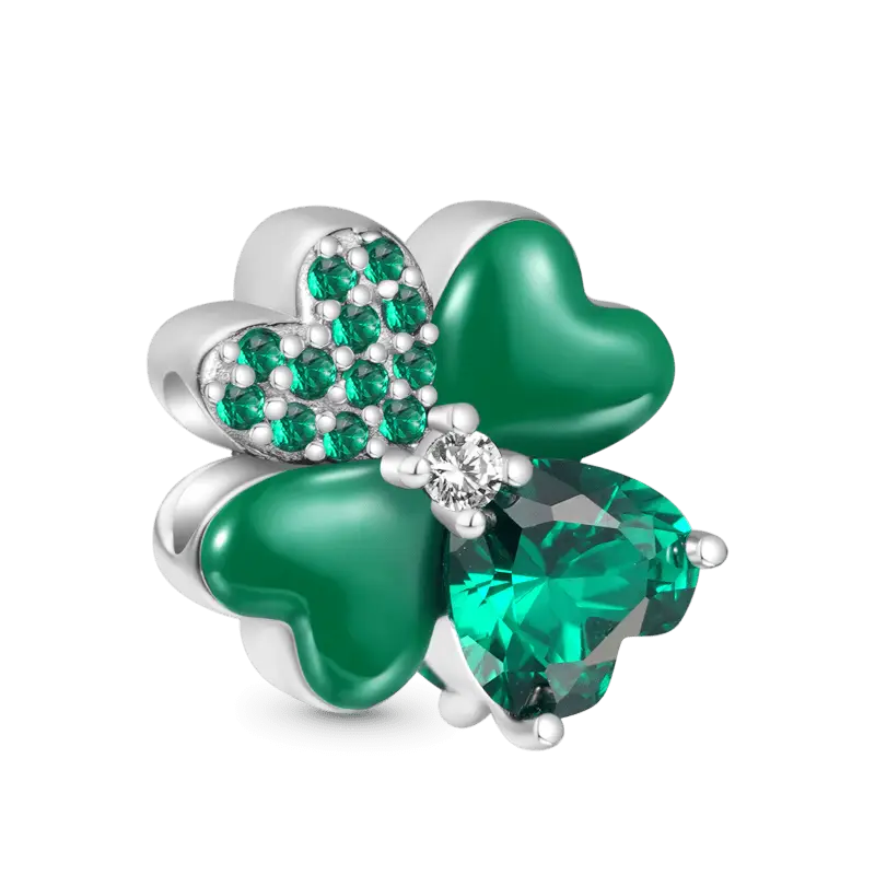 Gnoce Lucky Four Leaf Clover Charm