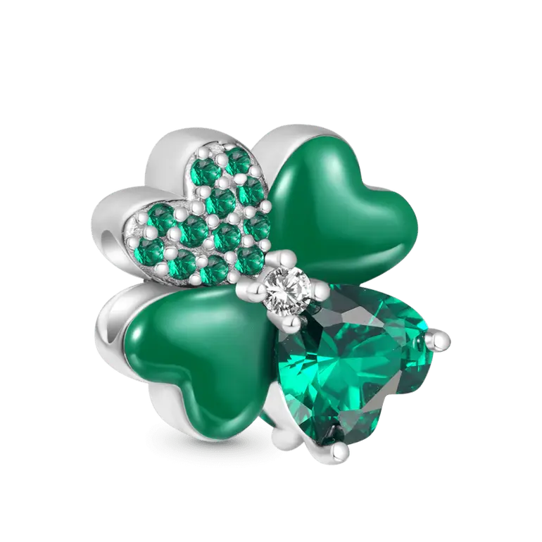 Gnoce Lucky Four Leaf Clover Charm