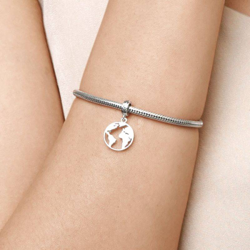 Gnoce Sparkling Earth Pendant Dangle Charm