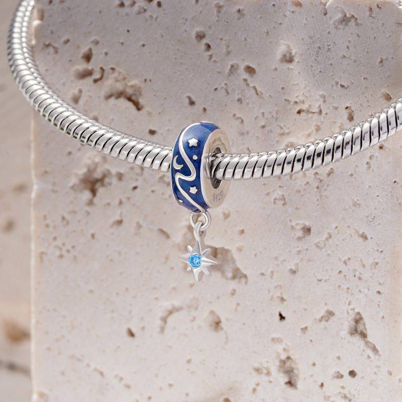 Gnoce Blue Starry Sky Stopper Charm