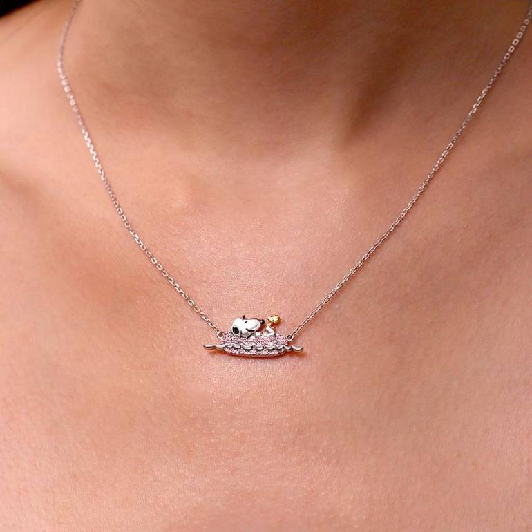 Gnoce Peanuts Snoopy with Woodstock Rafting Necklaces