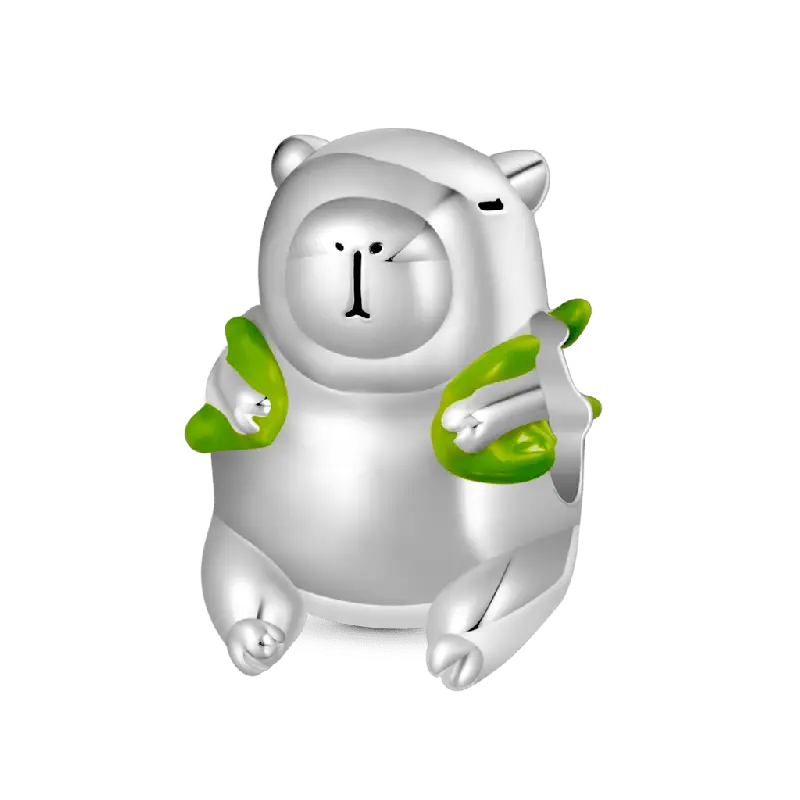 Gnoce Cute Capybara Carrying Turtle Backpack Charm