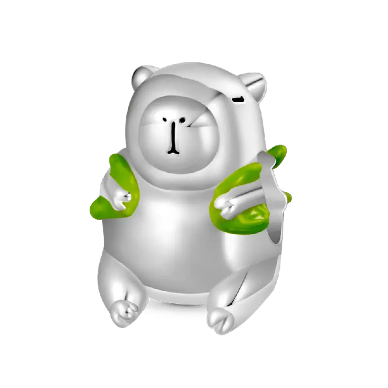 Gnoce Cute Capybara Carrying Turtle Backpack Charm