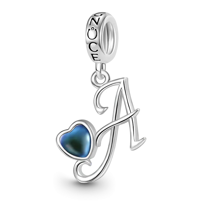 Gnoce Best Initial Letter Mood Pendant Dangle Charm