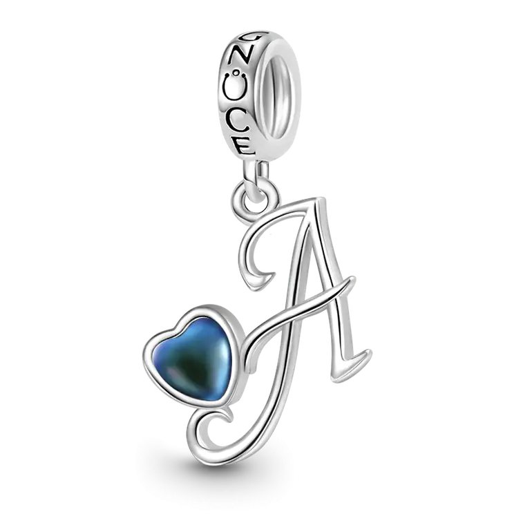 Gnoce Best Initial Letter Mood Pendant Dangle Charm