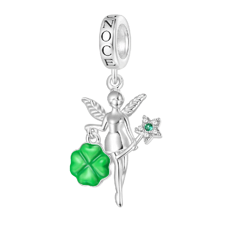 Gnoce Fairy Hand-held Glow-in-the-Dark Four-leaf Clover Pendant Dangle Charm