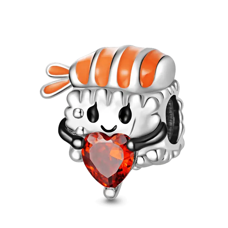 Gnoce Delicious Sushi Roll Embraces Heart Gem Charm