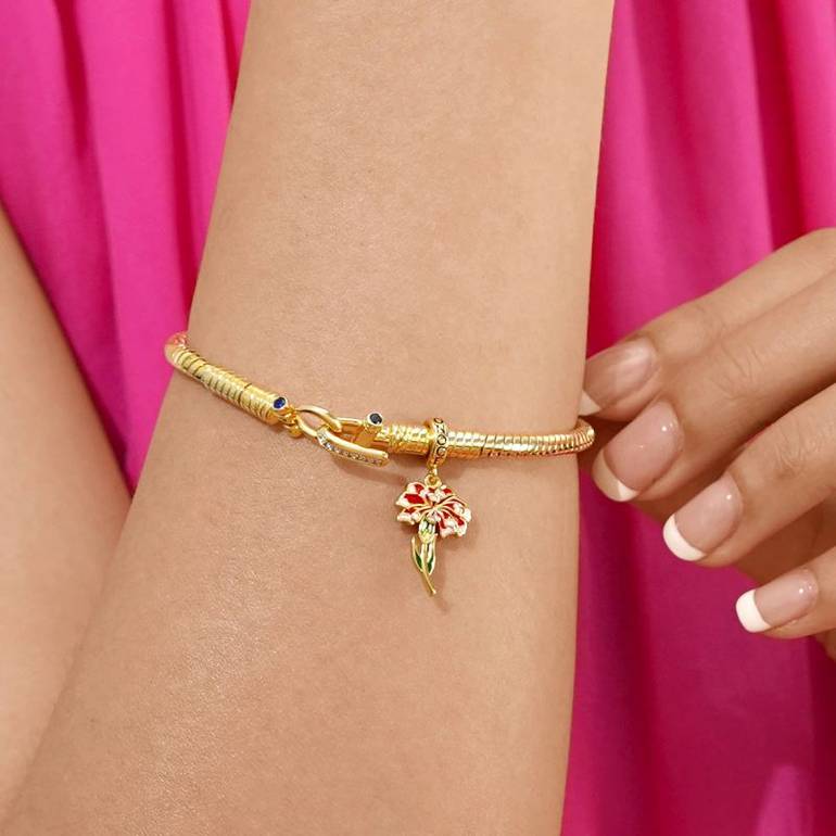 Gnoce Foldover Buckle Basic Snake Chain Bracelets