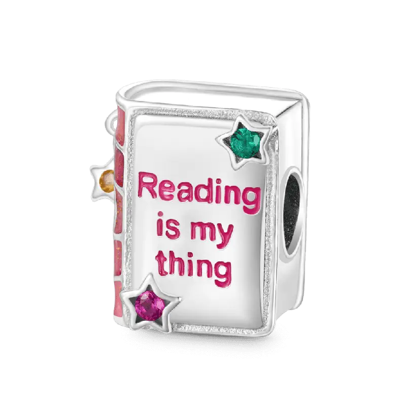 Gnoce 'Reading is my thing' Book Charm