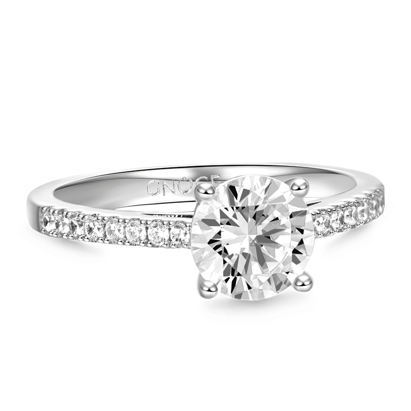 Gnoce Sky Blue Three-Stone Engagement Ring